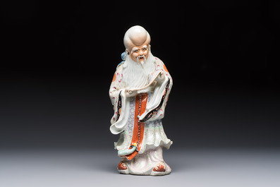 A fine Chinese famille rose figure of Shoulao, China mark, Guangxu/Republic