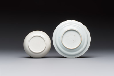 11 Chinese blue and white cups and 10 saucers, Kangxi and jade marks, 18/19th C.