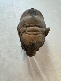 A Javanese terracotta boar-shaped money bank, probably Majapahit Kingdom, 15th C.