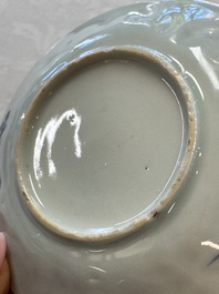 11 Chinese blue and white cups and 9 saucers, Kangxi and jade marks, Kangxi and later