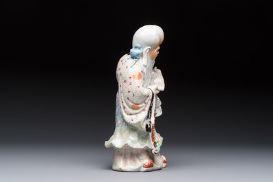 A fine Chinese famille rose figure of Shoulao, China mark, Guangxu/Republic