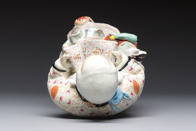 A fine Chinese famille rose figure of Shoulao, China mark, Guangxu/Republic