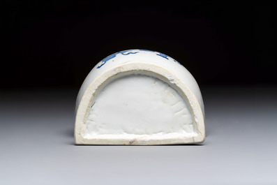 A Chinese blue and white 'Antiquities' wall vase, Kangxi