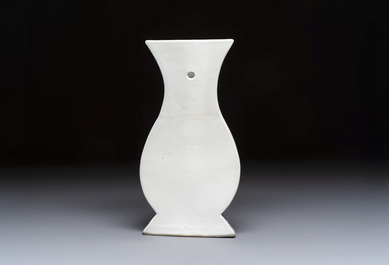 A Chinese blue and white 'Antiquities' wall vase, Kangxi