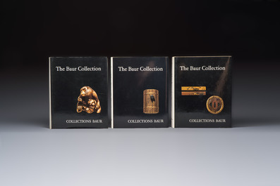 The Baur Collection: Japanese Sword Fittings, Japanese Lacquer &amp; Netsuke, three volumes, 1977-1984