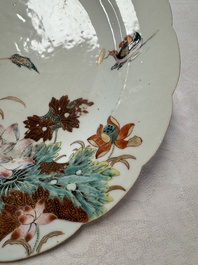 Five Chinese blue and white, Imari-style and famille rose wares, 18th C.