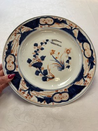 Five Chinese blue and white, Imari-style and famille rose wares, 18th C.