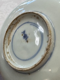 Five Chinese blue and white, Imari-style and famille rose wares, 18th C.