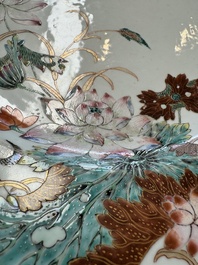 Five Chinese blue and white, Imari-style and famille rose wares, 18th C.