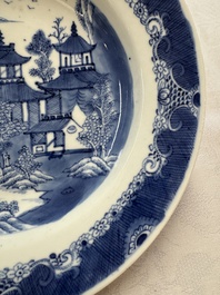 Five Chinese blue and white, Imari-style and famille rose wares, 18th C.