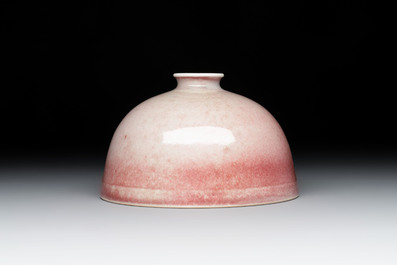 A Chinese peachbloom-glazed water pot or taibaizun, Kangxi mark and possibly of the period
