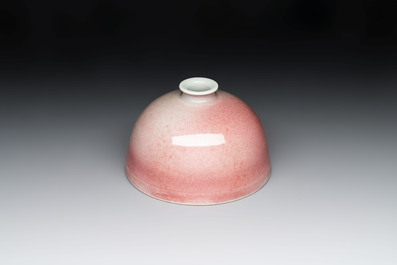 A Chinese peachbloom-glazed water pot or taibaizun, Kangxi mark and possibly of the period