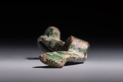 A Chinese archaic bronze fitting and a spearhead, Western Zhou