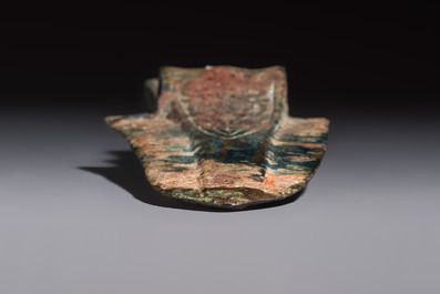 A Chinese archaic bronze dagger-axe, 'Ge 戈', Western Zhou