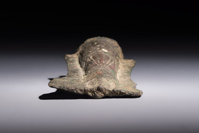 A Chinese archaic bronze fitting and a spearhead, Western Zhou