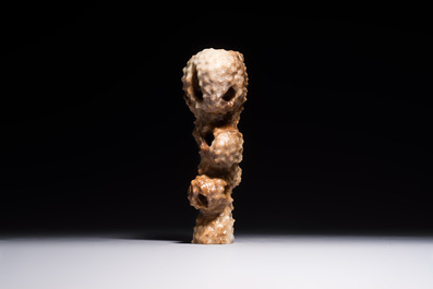 A Chinese carved jade model of a scholar's rock, 20th C.