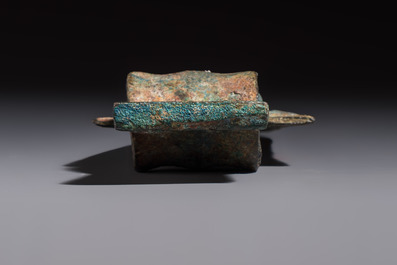 A Chinese archaic bronze dagger-axe, 'Ge 戈', Western Zhou