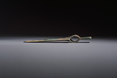 A Chinese archaic bronze dagger-axe, 'Ge 戈', Western Zhou