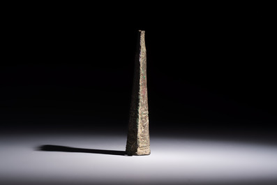 A Chinese archaic bronze fitting and a spearhead, Western Zhou