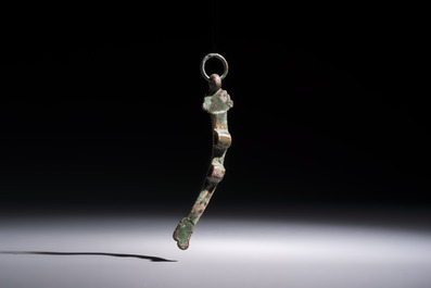A Chinese archaic bronze fitting and a spearhead, Western Zhou