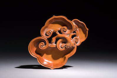 Three Chinese wooden carvings, 20th C.