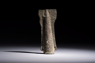 A Chinese archaic bronze fitting and a spearhead, Western Zhou