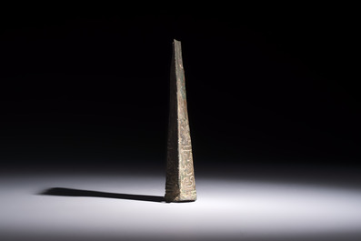 A Chinese archaic bronze fitting and a spearhead, Western Zhou