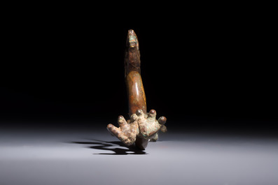 A rare Chinese gilt-bronze dragon, Tang