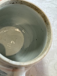 A Chinese famille rose 'Mountainous Landscape' teapot and cover, Yongzheng