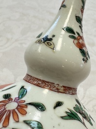 A Chinese famille verte rosewater sprinkler, a wucai jar and a Samson Paris verte-style covered ewer, 17/19th C.