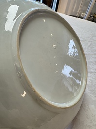 A Chinese famille rose 'Wine Drinking Sage and Attendant' dish, Yongzheng