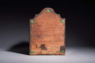 A George III mahogany knife box with marquetry inlay, later converted into a letter box, England, late 18th C.