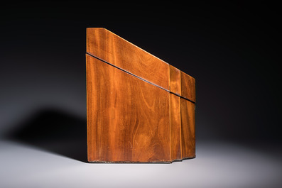 A George III mahogany knife box with marquetry inlay, later converted into a letter box, England, late 18th C.