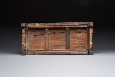 A Chinese rectangular hongmu stand, 19th C.