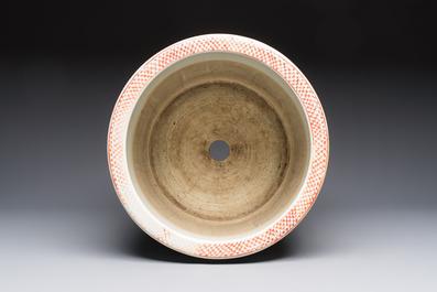 A Chinese famille rose 'Nine Peaches' jardini&egrave;re, 19th C.