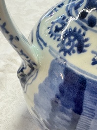 A Japanese Arita blue and white jug and a pair of plates, Edo, 17th C.