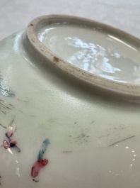 A fine Chinese famille rose 'Mountainous Landscape' teapot, Yongzheng