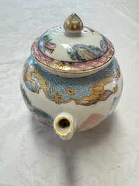A fine Chinese famille rose 'Mountainous Landscape' teapot, Yongzheng