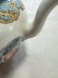 A fine Chinese famille rose 'Mountainous Landscape' teapot, Yongzheng