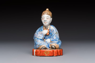 A Japanese Satsuma bowl, a pair of vases, a polychrome figure, and a marked Koransha bowl, 19/20th C.