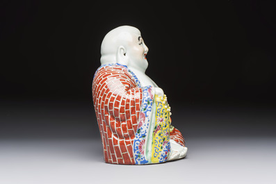 A Chinese famille rose Milefo Buddha, Tongzhi mark, Republic