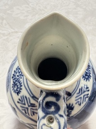 A Japanese Arita blue and white jug and a pair of plates, Edo, 17th C.