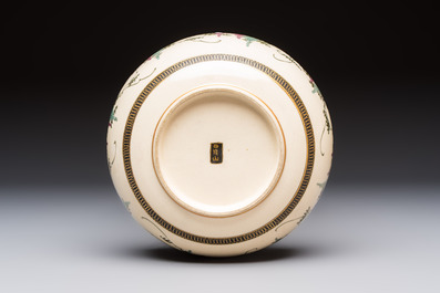 A Japanese Satsuma bowl, a pair of vases, a polychrome figure, and a marked Koransha bowl, 19/20th C.