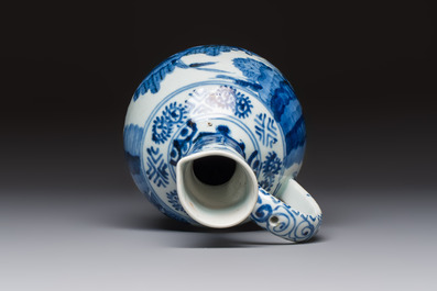 A Japanese Arita blue and white jug and a pair of plates, Edo, 17th C.