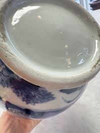 A Japanese Arita blue and white jug and a pair of plates, Edo, 17th C.