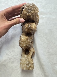 A Chinese carved jade model of a scholar's rock, 20th C.