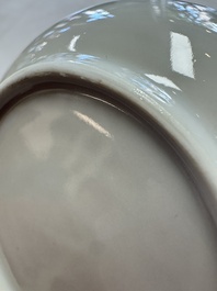 11 Chinese blue and white cups and 10 saucers, Kangxi and jade marks, 18/19th C.