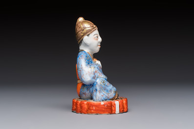 A Japanese Satsuma bowl, a pair of vases, a polychrome figure, and a marked Koransha bowl, 19/20th C.