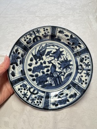 A Japanese Arita blue and white jug and a pair of plates, Edo, 17th C.