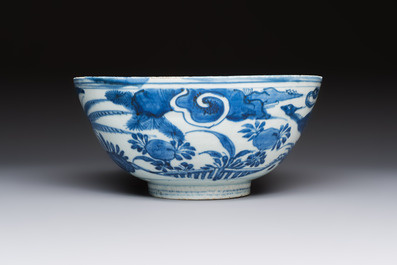 A Chinese blue and white 'Pheasants' bowl, Chenghua mark, late Ming